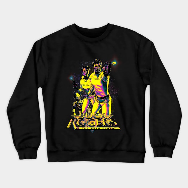 Grain Shaded Gradient Map - Buck Rogers 1979 laser weapon Crewneck Sweatshirt by cezzaneartist